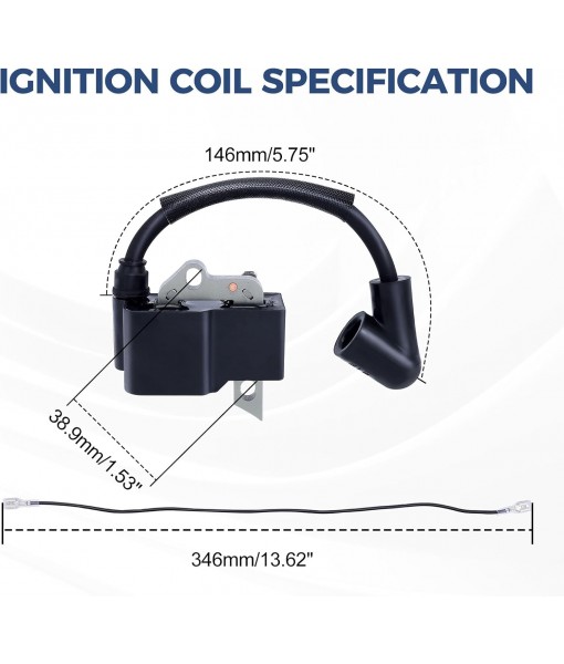 585836101 Ignition Coil Fits Hus-qvrna 125B 125BX 125BVX Handheld Blower Ignition Module Replace 545108101 OEM