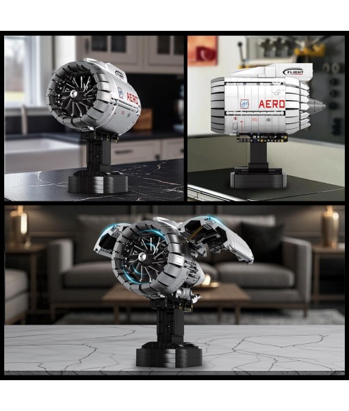 HIGH GODO Aircraft Engine Building Kit That Works, Aircraft Turbofan Engine Model Kit with Motor, Build Your Own Engine Kit, STEM Project for Teens Adults 14+ (1786 PCS)