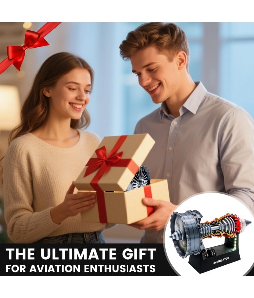TR900 Turbofan Engine Model Kit – 1:20 Scale Turbojet Aircraft Engine – 3D Printed Mechanical Science Education Toy Aviation Enthusiast Gift – Deluxe Version (Finished)