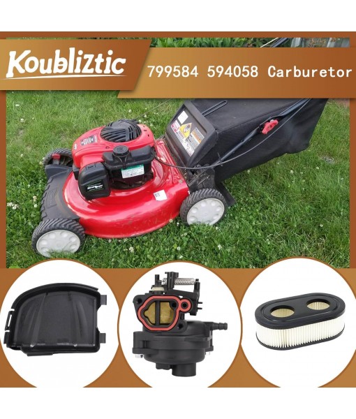 Carburetor Kit for Craftsman M210 Lawn Mower Compatible with 140cc Engine & Model CMXGMAM1125501 Replacement Parts with Air Filter & Cover