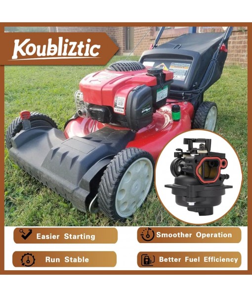 Carburetor Kit for Craftsman M210 Lawn Mower Compatible with 140cc Engine & Model CMXGMAM1125501 Replacement Parts with Air Filter & Cover