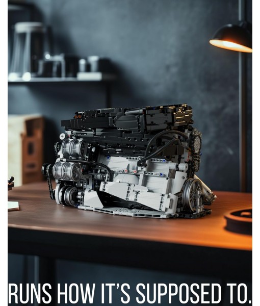 Nifeliz L6 Engine Building Set, Advanced Collector’s Engine Model Toy, Physical Science Educational Toy for Adults, Home or Office Display (2,820PCS, NF10316)