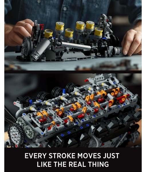 Nifeliz L6 Engine Building Set, Advanced Collector’s Engine Model Toy, Physical Science Educational Toy for Adults, Home or Office Display (2,820PCS, NF10316)