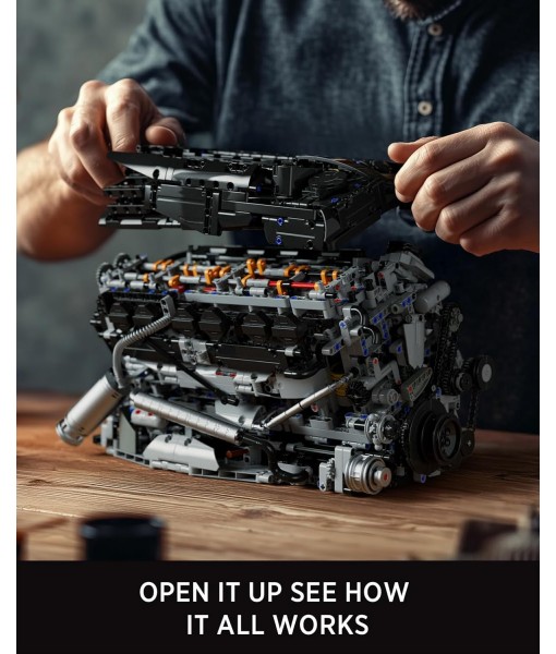 Nifeliz L6 Engine Building Set, Advanced Collector’s Engine Model Toy, Physical Science Educational Toy for Adults, Home or Office Display (2,820PCS, NF10316)