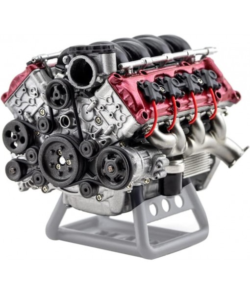 MAD RC V8 Engine Model, DIY Simulation Internal Combustion Engine Assembly Model for AX90104 SCX10Ⅱ Capra VS4-10 Pro/Ultra Model Car