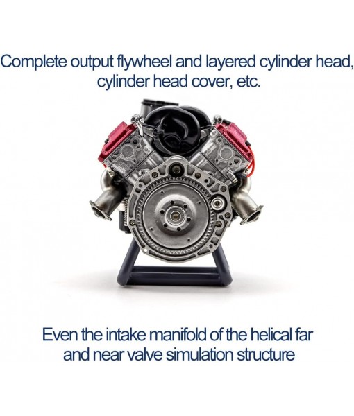 MAD RC V8 Engine Model, DIY Simulation Internal Combustion Engine Assembly Model for AX90104 SCX10Ⅱ Capra VS4-10 Pro/Ultra Model Car