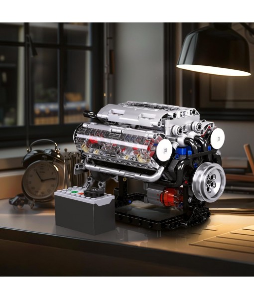JMBricklayer V8 Engine Building Sets for Adults, Technic Electric Engine Model Kit with Motor and Battery Box, STEM Scale Model Building Toy Set, Ideal Gift for Adult