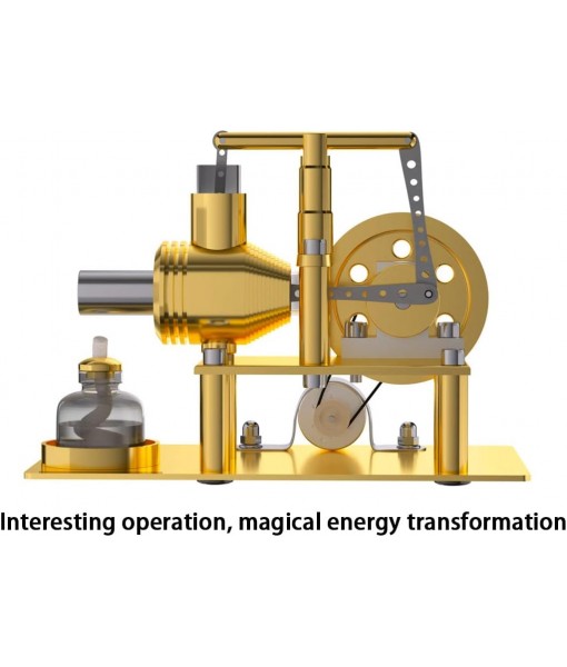 Stirling Engine Model Kit for Adults, Hot Air Stirling Engine DIY Assembly Balance Metal Engine Motor Model, Electricity Generator Mini Engine Kit Engine Building Kit Gift