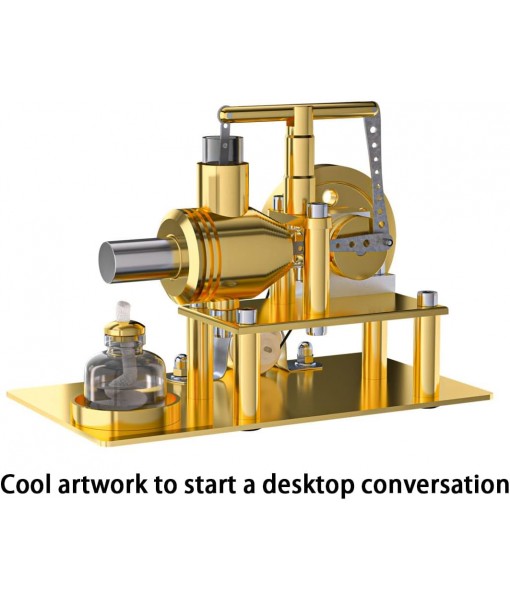 Stirling Engine Model Kit for Adults, Hot Air Stirling Engine DIY Assembly Balance Metal Engine Motor Model, Electricity Generator Mini Engine Kit Engine Building Kit Gift