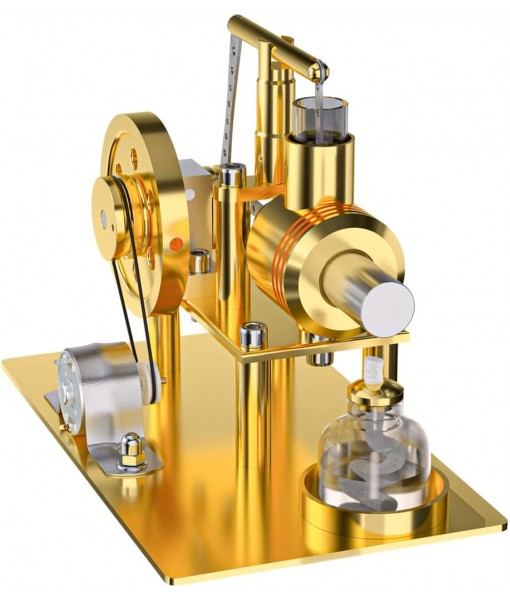 Stirling Engine Model Kit for Adults, Hot Air Stirling Engine DIY Assembly Balance Metal Engine Motor Model, Electricity Generator Mini Engine Kit Engine Building Kit Gift