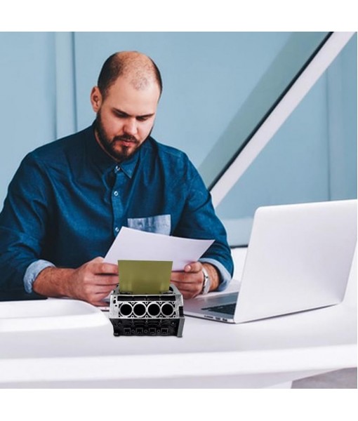 Engine Block Business Card & Pencil Holder DIY Business Card Holder Organizer Display Desk Engine Model Silver