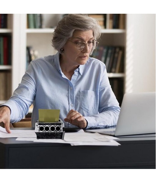Engine Block Business Card & Pencil Holder DIY Business Card Holder Organizer Display Desk Engine Model Silver