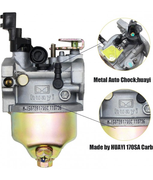 Huayi 951-12705 Carburetor 170SA for Troy-Bilt Storm 2410 2620 179cc, Squall 2100 Snowthrower; For MTD Cub Cadet Yard Machines Lawn Mowers 165-SU 165-SUA 165-SUB 265-SU 365-SUA 365-SUB Engine Model