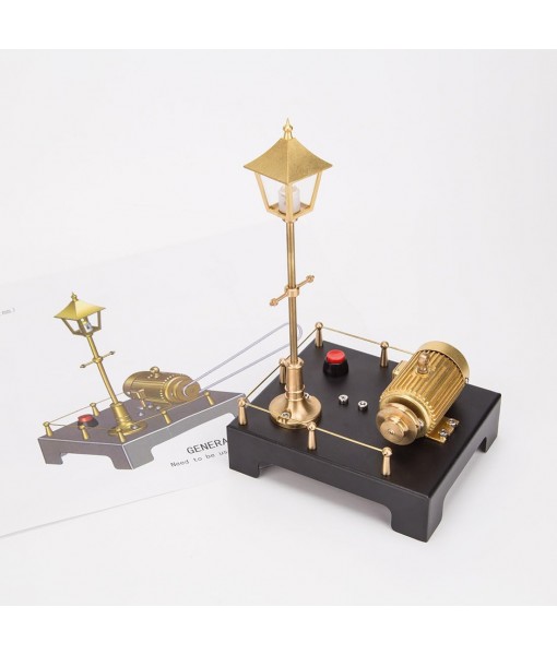 Mini Steam Generator and Lamp Scene Model, DIY Steam Beam Engine Model Accessories for Steam Engine Model, Build Your Own Engine Kit for Adults