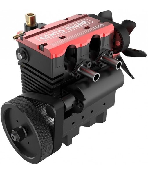 LETDIYMOC Engine Model Kit That Runs for Adults, L2 Mini Engine ST-NF2 7cc Inline 2-Cylinder 4-Stroke Air-Cooled Full Metal Engine Build Kit Motor Physics Toy for Teachers - DIY Assembly Kit