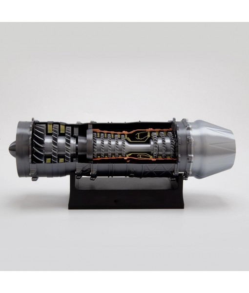WS-15 Turbofan Engine Model Kit with Light, 1/18 3D Printed Simulated Functional Turbofan Aircraft Jet Engine Model That Works, Mechanical Science Education Kit-50PCS