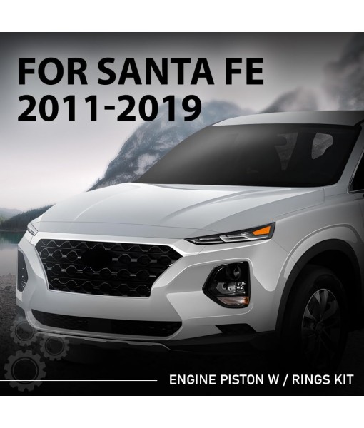 0.50MM Engine Piston w/Rings Pin Kit Compatible with Kia Optima Sorento Hyundai Sonata Kia 2.4L 2011-2019 2359CC L4 ELECTRIC/DOHC, Fit Engine Model: G4KJ 23040-2G500, 23410-2G500