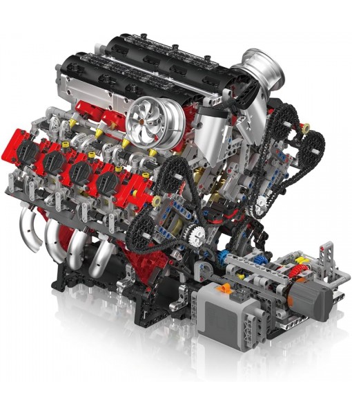 STADREWVY F488 Supercar V8 Engine Model Kit, 2718+ Pieces, Motorized Building Set