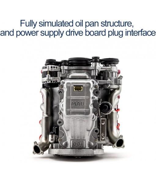 ENGINEDIY Mini V8 Engine Kits That Runs, MAD V8 Model Engine Build Kits for Adults, DIY Assembly Engine Model for AX90104 SCX10Ⅱ Capra VS4-10 Pro/Ultra Model Car, 2.52 x 2.36 x 2.17 inches