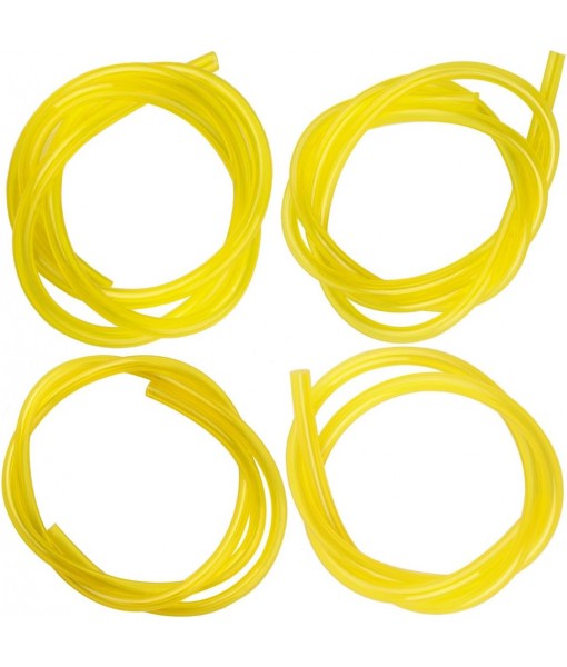 Dalom 4 Sizes Fuel Line Fuel Hose Tube I.D x O.D 1/8 x 3/16 3/32 x 3/16 1/8 x 1/4 0.08 x 0.14 for Lawn Mower Chainsaw String Trimmer Blower Small Engine Model Parts (4 Feet Long Each)