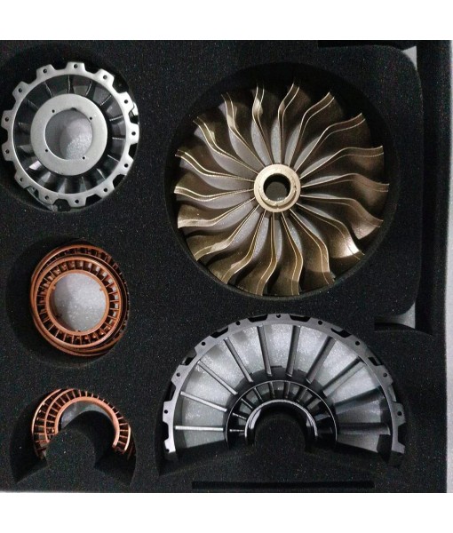 1/20 Mechanical Aircraft Turbofan Engine Model, SKYMECHMAN Aeroengine DIY Assembly Model, Turbofan Engine Model for TR900 Airplane, Mechanical Science Toys Desktop Decoration, 150+PCS