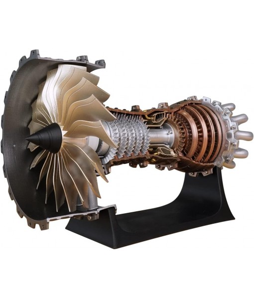 1/20 Mechanical Aircraft Turbofan Engine Model, SKYMECHMAN Aeroengine DIY Assembly Model, Turbofan Engine Model for TR900 Airplane, Mechanical Science Toys Desktop Decoration, 150+PCS