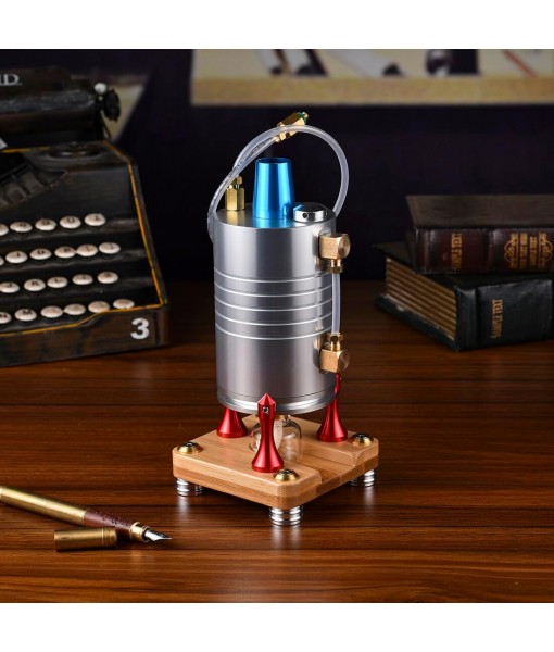 210ml Vertical Steam Boiler Model for Steam Engine and RC Cars Ships, Engine Model Kits That Works, Physical Experiments Gift for Mechanical Model Lovers