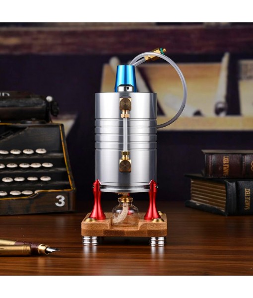 210ml Vertical Steam Boiler Model for Steam Engine and RC Cars Ships, Engine Model Kits That Works, Physical Experiments Gift for Mechanical Model Lovers