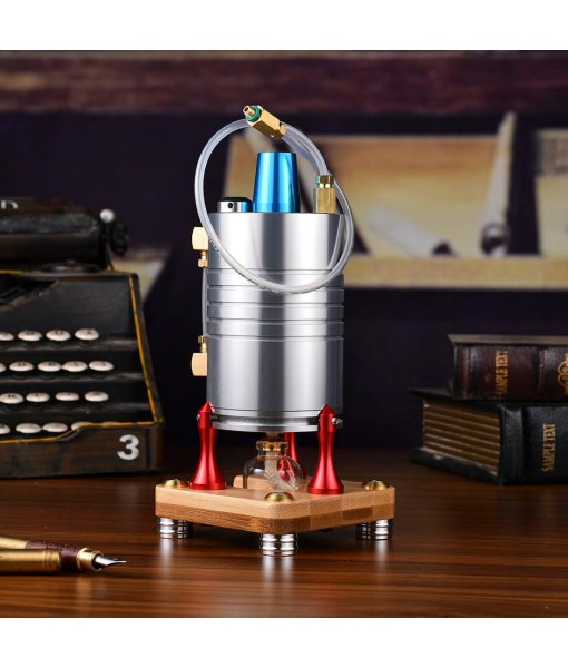 210ml Vertical Steam Boiler Model for Steam Engine and RC Cars Ships, Engine Model Kits That Works, Physical Experiments Gift for Mechanical Model Lovers