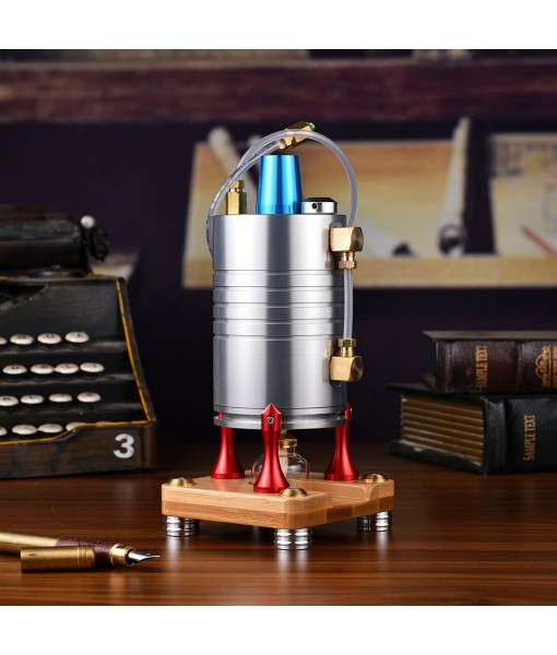 210ml Vertical Steam Boiler Model for Steam Engine and RC Cars Ships, Engine Model Kits That Works, Physical Experiments Gift for Mechanical Model Lovers