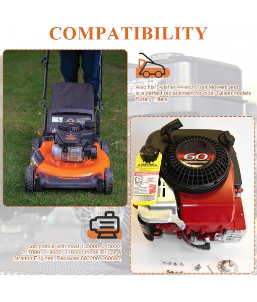 796260 Governor Spring for Your Engine Model Governor Spring，Compatible with Most 135000, 215000, 217000, 219000, 21B000 Model Briggs & Stratton Engines, Replaces 692208, 260695, 3-Pack