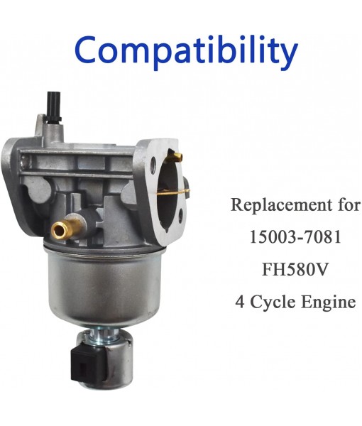 Silscvtt Carburetor Replacement for Kawasaki 15003-7081 Carb Kit w/ FH580V 19Hp 4 Cycle Engine Model