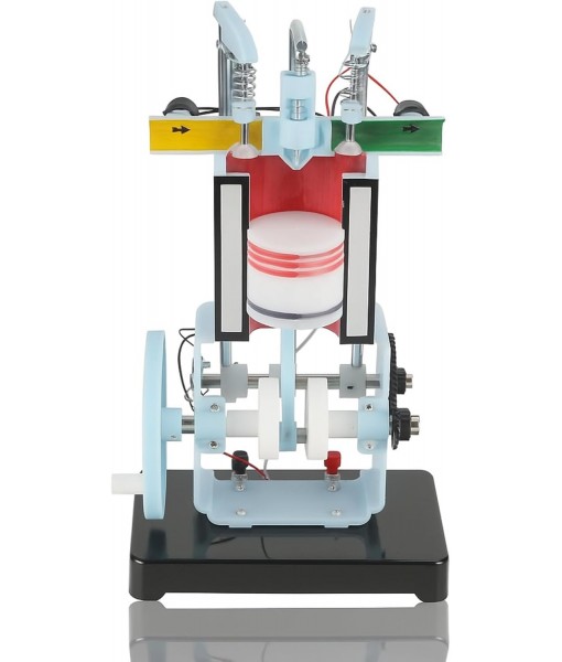 Oumefar 4 Stroke Internal Combustion Engine Model Engine Model Four-Stroke Single-Cylinder Engine Model for Physics Mechanics Experiment Teaching Instrument