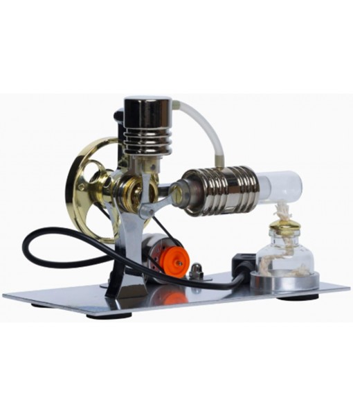 Stirling Engstirling Engine Kitmodel,Motor Stirling,Balance Hot Air Stirling Engine Model - DIY USB Power Generator with Night Light, Project & Gift for Tech Enthusiasts (6.3x3.1x4.3 Inches)
