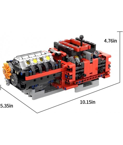 V6/V8 Technical Engine Model Toy Set, Engine Building Blocks Kit for Adults, High-Difficulty Intellectual Toys, Bedroom Decorations, 685 Pcs