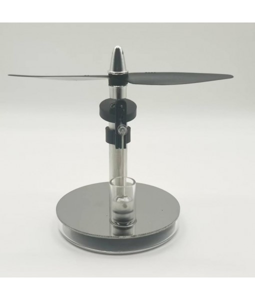 Two-Blade Propeller Stirling Engine Model Swashplate Low-Temperature Generator Mini Handcrafted Cup Heat Engine