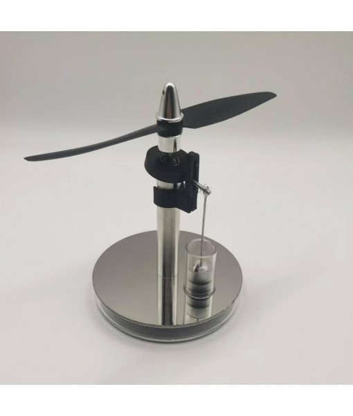 Two-Blade Propeller Stirling Engine Model Swashplate Low-Temperature Generator Mini Handcrafted Cup Heat Engine