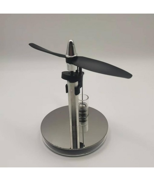 Two-Blade Propeller Stirling Engine Model Swashplate Low-Temperature Generator Mini Handcrafted Cup Heat Engine
