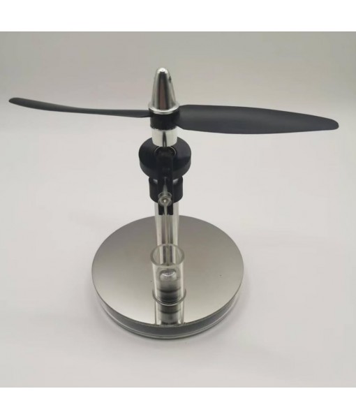 Two-Blade Propeller Stirling Engine Model Swashplate Low-Temperature Generator Mini Handcrafted Cup Heat Engine