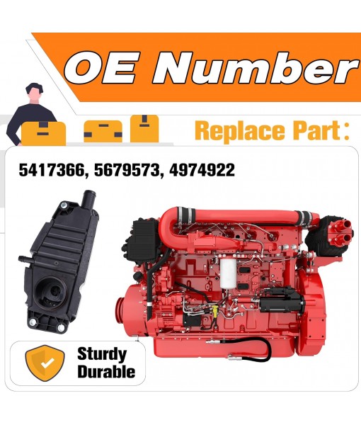 5417366 Crankcase Breather Compatible with Cummins X15 XPI Engine Model,Crankcase Oil Separator Replace# 5679573 4974922