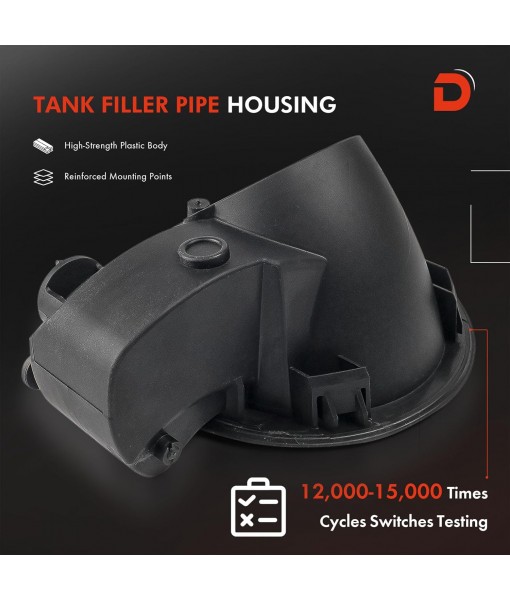 Upgrade Fuel Tank Filler Pipe Housing Fit for Ford F150 2015-2020 GAS Engine Model, Gas Cap Fuel Door Pocket Assembly w/Fuel Door Spring Hinge Replace# FL3Z-9927936-A, FL3Z9927936A