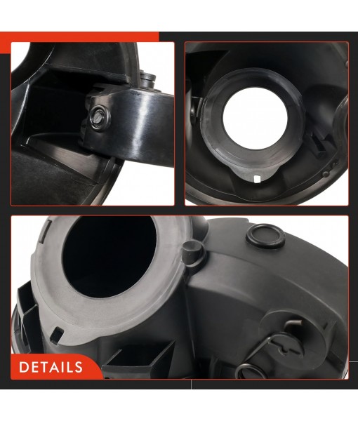 Upgrade Fuel Tank Filler Pipe Housing Fit for Ford F150 2015-2020 GAS Engine Model, Gas Cap Fuel Door Pocket Assembly w/Fuel Door Spring Hinge Replace# FL3Z-9927936-A, FL3Z9927936A