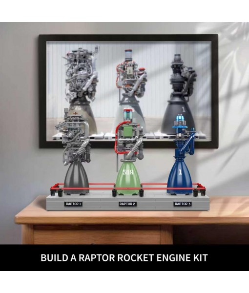 Mould King Raptor Rocket Engine Model Kit, Spaceship Collectors Building Blocks for Adults, Mechanical Science STEM Toy, Gifts for Birthdays, Unique Bedroom Decoration (496 PCS)