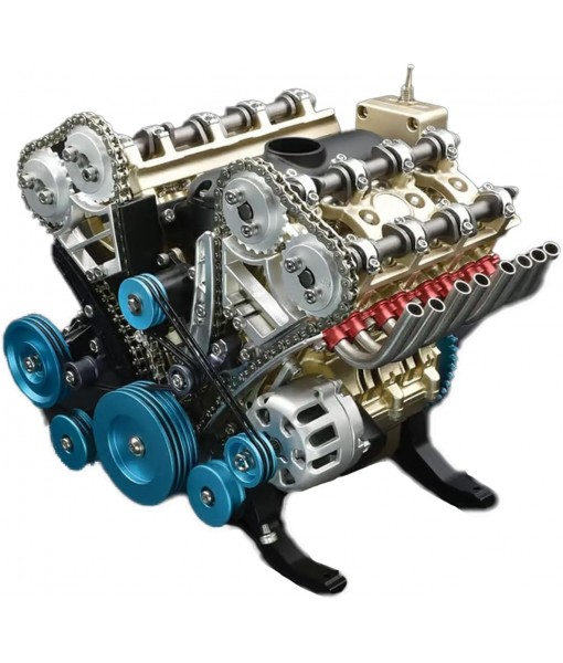 8-Cylinder Full Metal Car Engine Model, V8 Engine Model Kit, Model Engine Kit for Adults, Metal Engine Model Kit, Car Engine Model Kit for Adults, Home Engine Ornaments (V8)