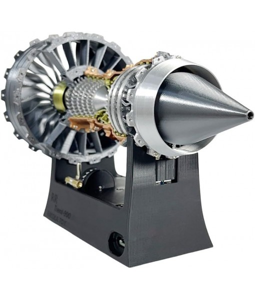 Turbofan Engine Model, Adjustable Speed Aircraft Engine Turbojet Engine Model, Simulation Aero-Engine Mechanical Science Education Toy Decor for Adult