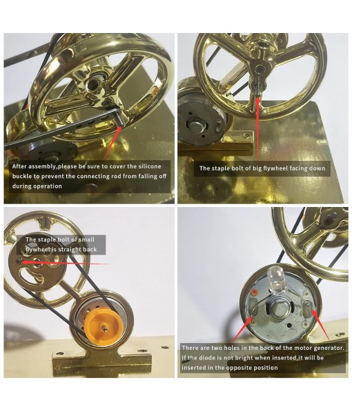 Stirling Engine Kit, Hot Air Stirling Engine, Model Engine kit, Physics Experiment Popular Science Invention Toy, Model Motor Model Educational Toy,Suitable for Teenagers