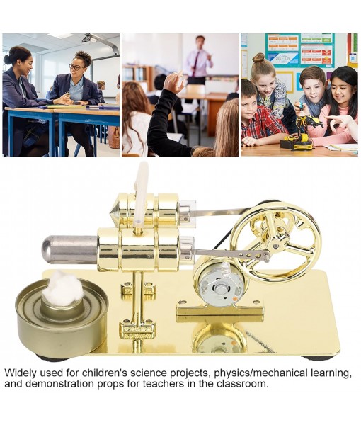 Stirling Engine Kit, Hot Air Stirling Engine, Model Engine kit, Physics Experiment Popular Science Invention Toy, Model Motor Model Educational Toy,Suitable for Teenagers