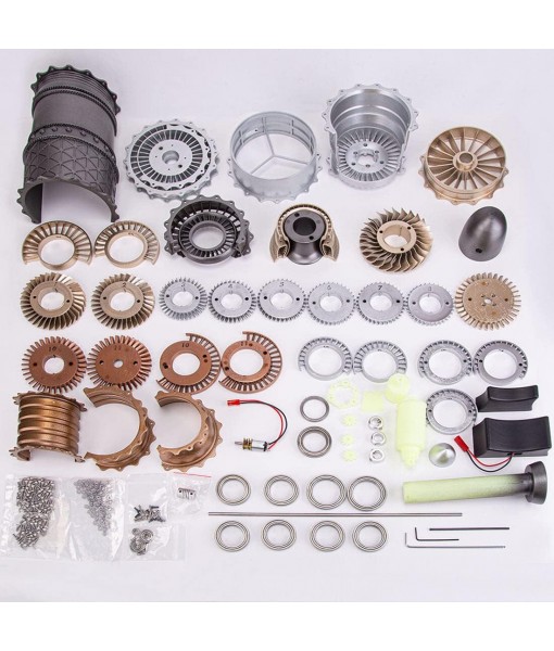 SKYMECHMAN 1/20 WS-15 Turbofan Frighter Engine Model,DIY Assembly Electric Model,Physical Science Experiment Kit for Adults and Teens (150+ PCS)