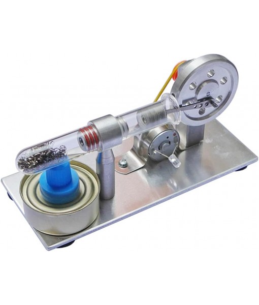 Single Cylinder Sterling Engine Model, Motor Steam Heat Education Physics Science Experiment Model Steam Power Lab Teaching Tool