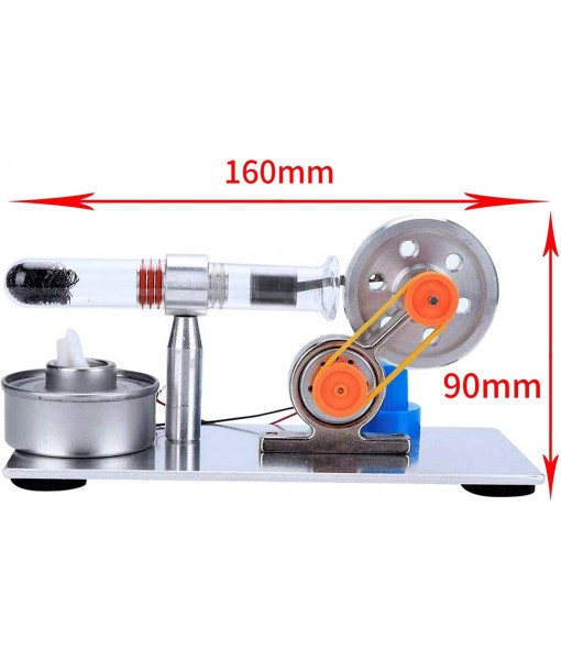 Single Cylinder Sterling Engine Model, Motor Steam Heat Education Physics Science Experiment Model Steam Power Lab Teaching Tool